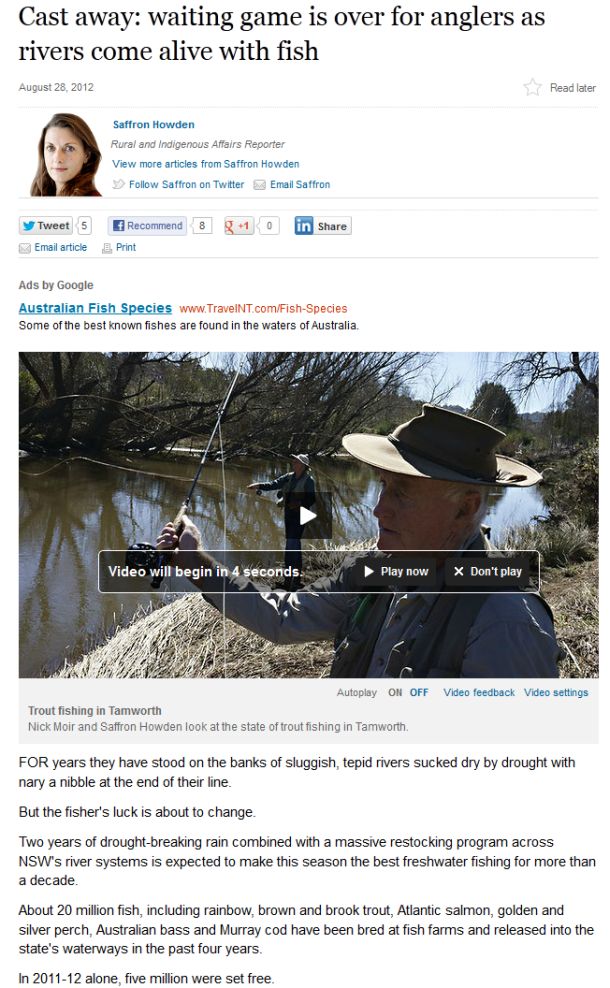 Fishing in the mainstream